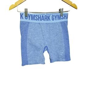 Gymshark Womens Flex Seamless Mid-Rise Body Contouring Blue Athletic Shorts